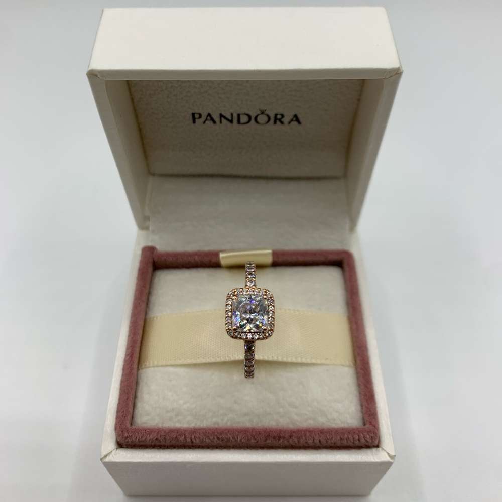 Pandora Timeless Elegance Ring 14K Rose Gold Size 4.5 / Euro Size 48